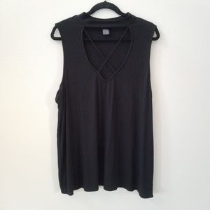 Torrid | Black tank top with opening size 2